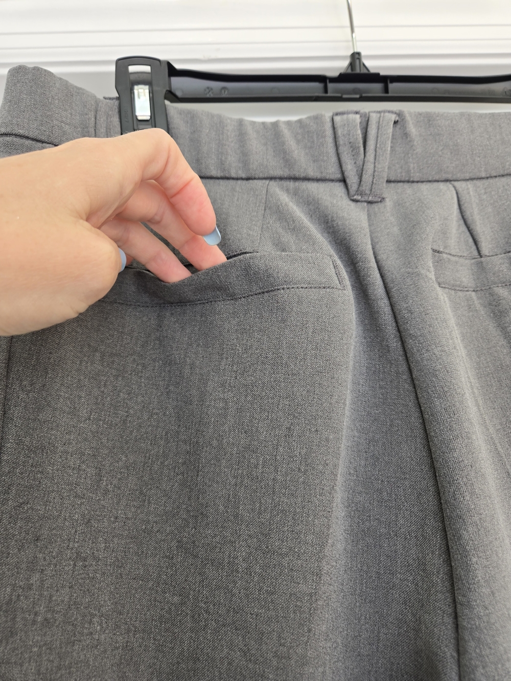 Democracy Gray Ab Solution Skyrise Wide-Leg Dress Pants 10 Mold & Hold Slimming - Picture 8 of 15